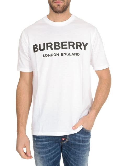 burberry white t shirt mens|Burberry white long sleeve shirt.